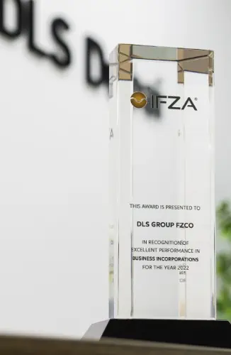 IFZA Auszeichnung für DLS Dubai im Jahr 2022. Bild 3.