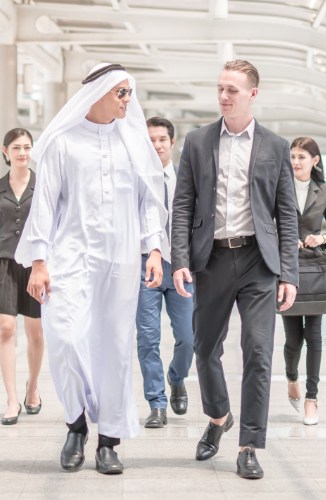 Picture of businessmen in Dubai.